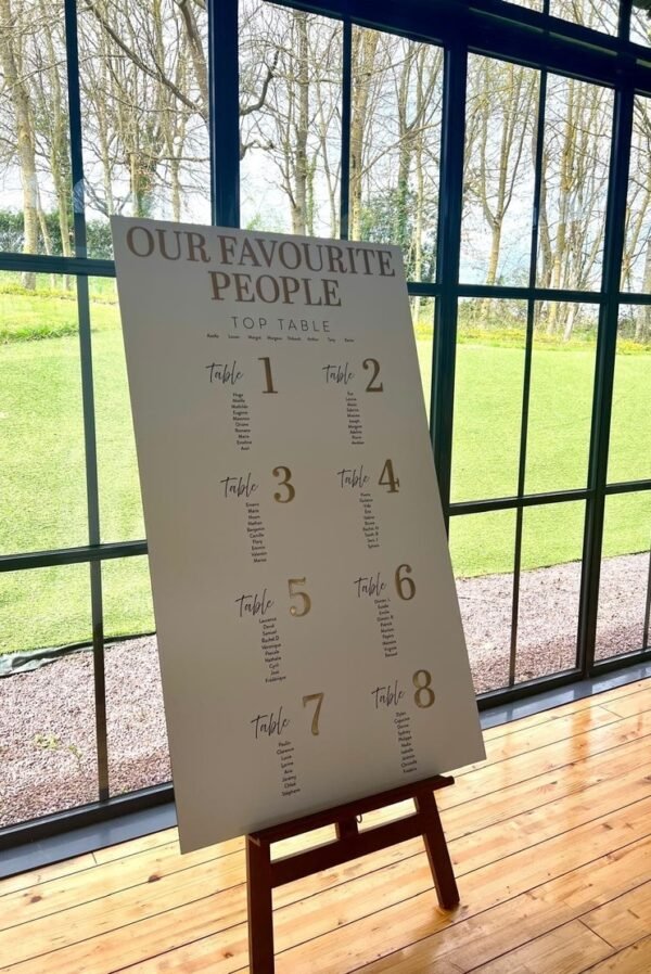 Plan de Table Imprimé sur Dibond, exemple de réalisation