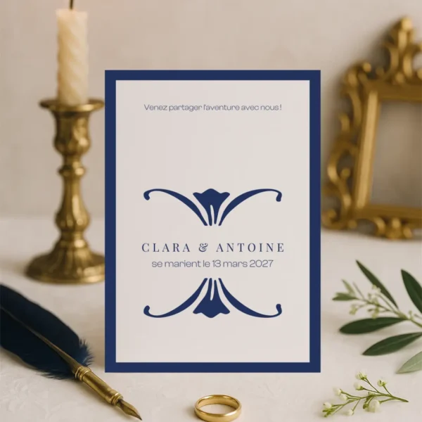 Faire-part mariage orné – Collection Inspiration Louis XV
