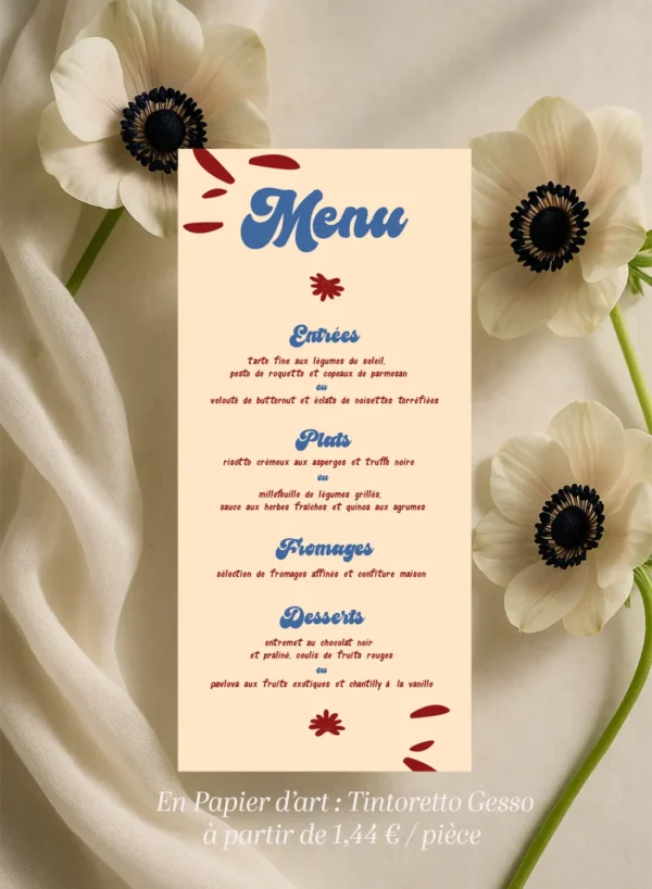 Menu Anémone - Collection Fleur