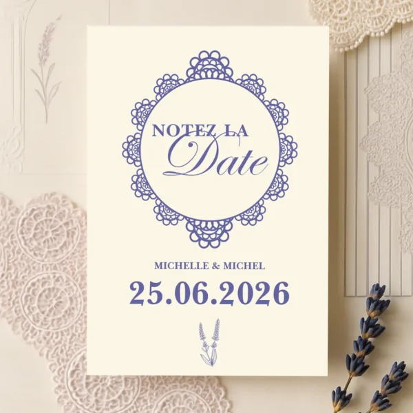 Notez la Date – Collection Dentelles
