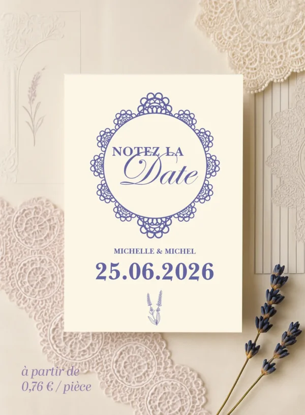 Notez la Date – Collection Dentelles