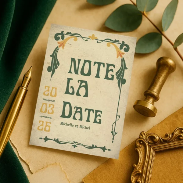 Note la Date - Collection Art Nouveau Metro Parisien